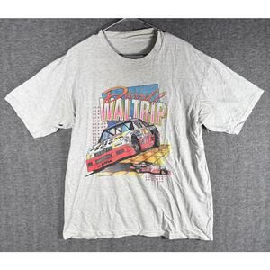Vintage Darrell Waltrip NASCAR Short Sleeve T Shirt Men’s Size XL Gray